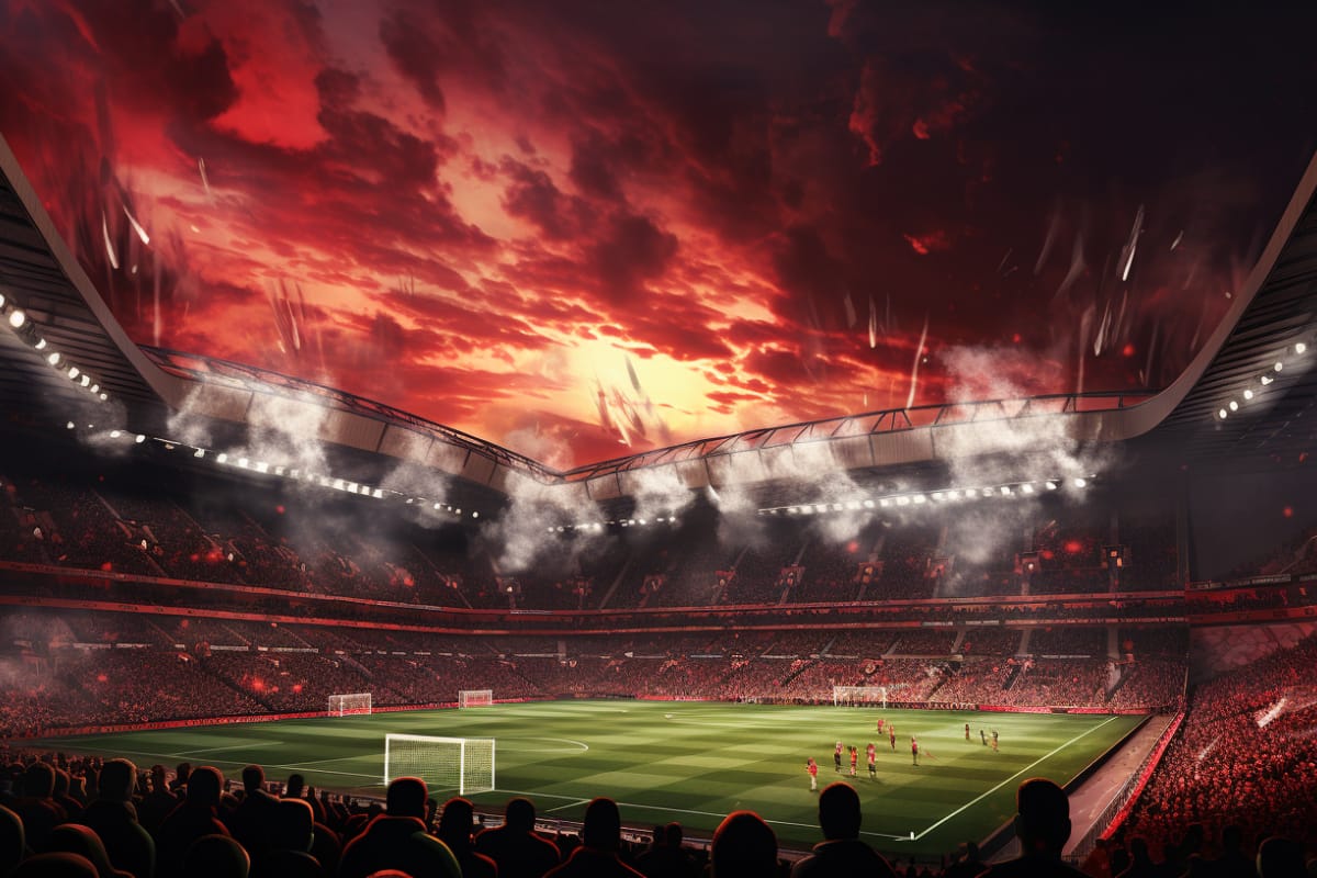 Red sky stadium