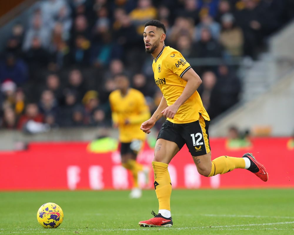 Matheus Cunha of Wolverhampton Wanderers in action