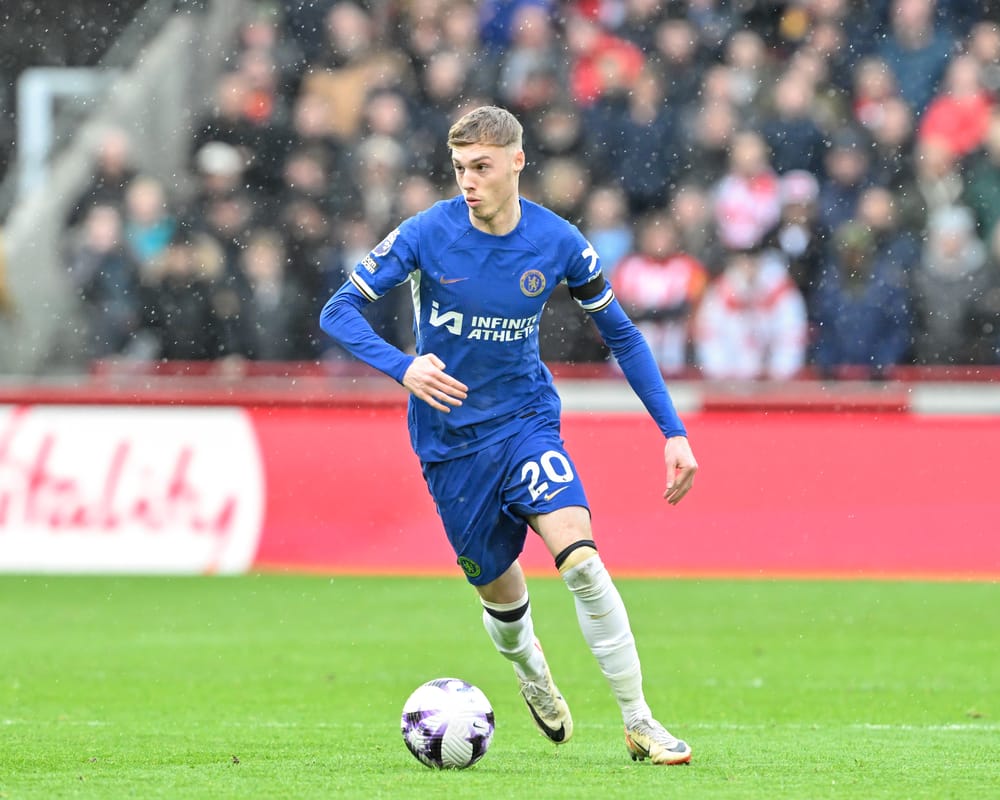 Cole Palmer of Chelsea in action.