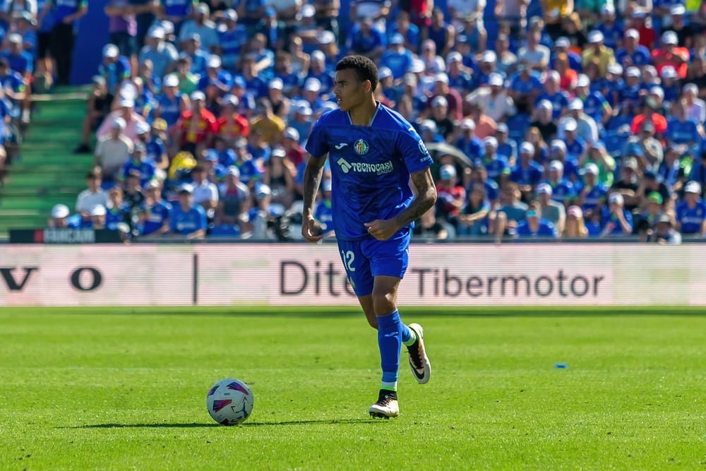 Mason Greenwood with the ball.