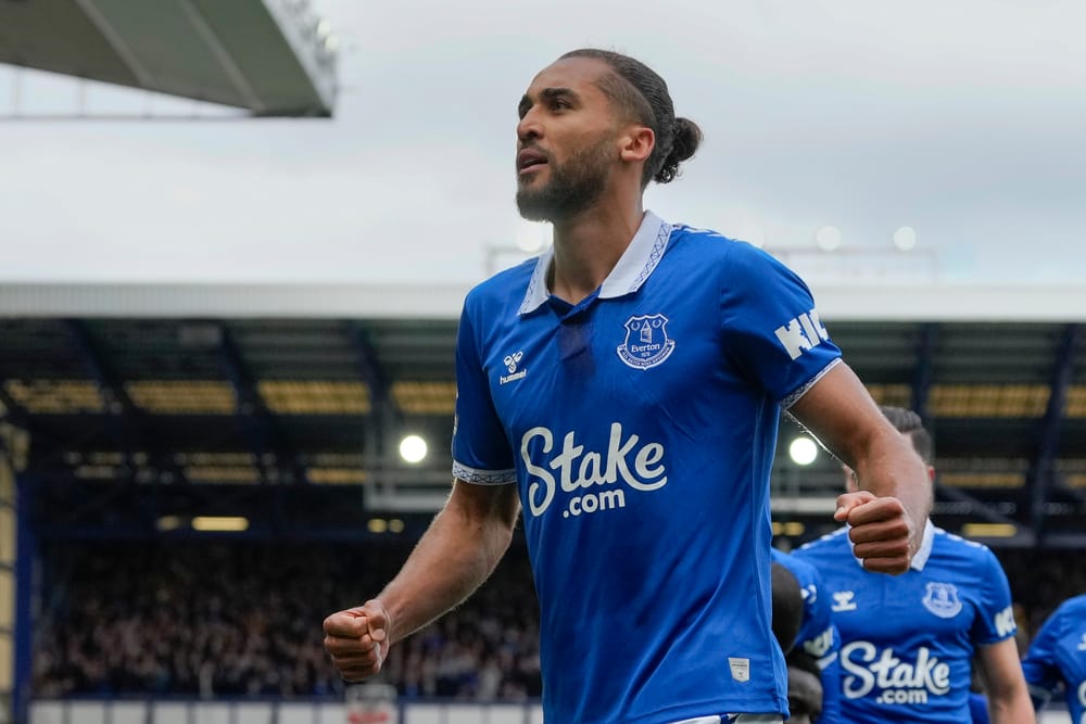 Dominic Calvert-Lewin of Everton celebrates.