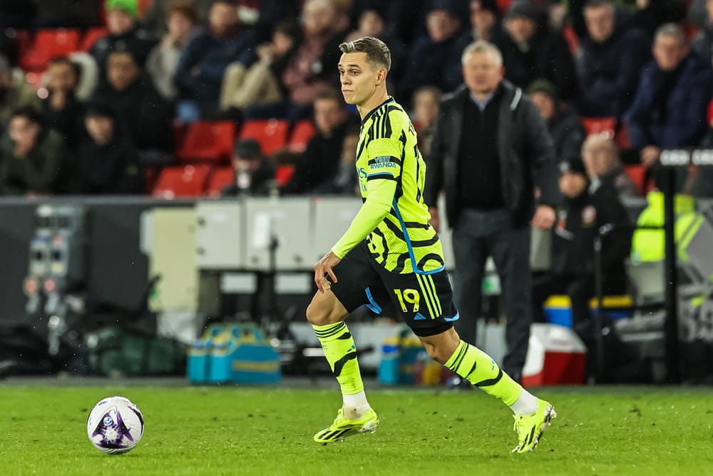 Leandro Trossard of Arsenal in action.